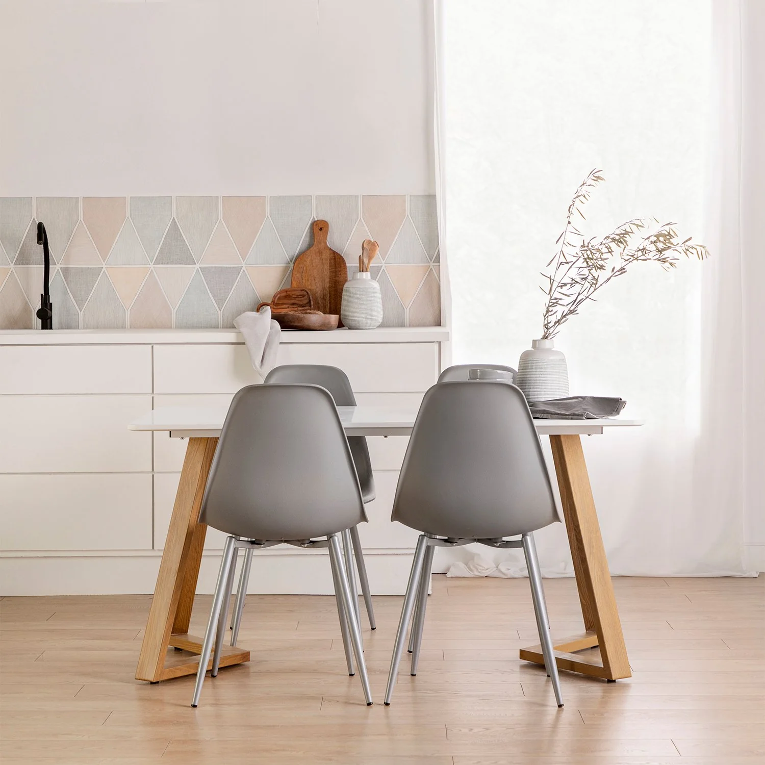 Silla en polipropileno gris Nina - Klast - Imagen 8