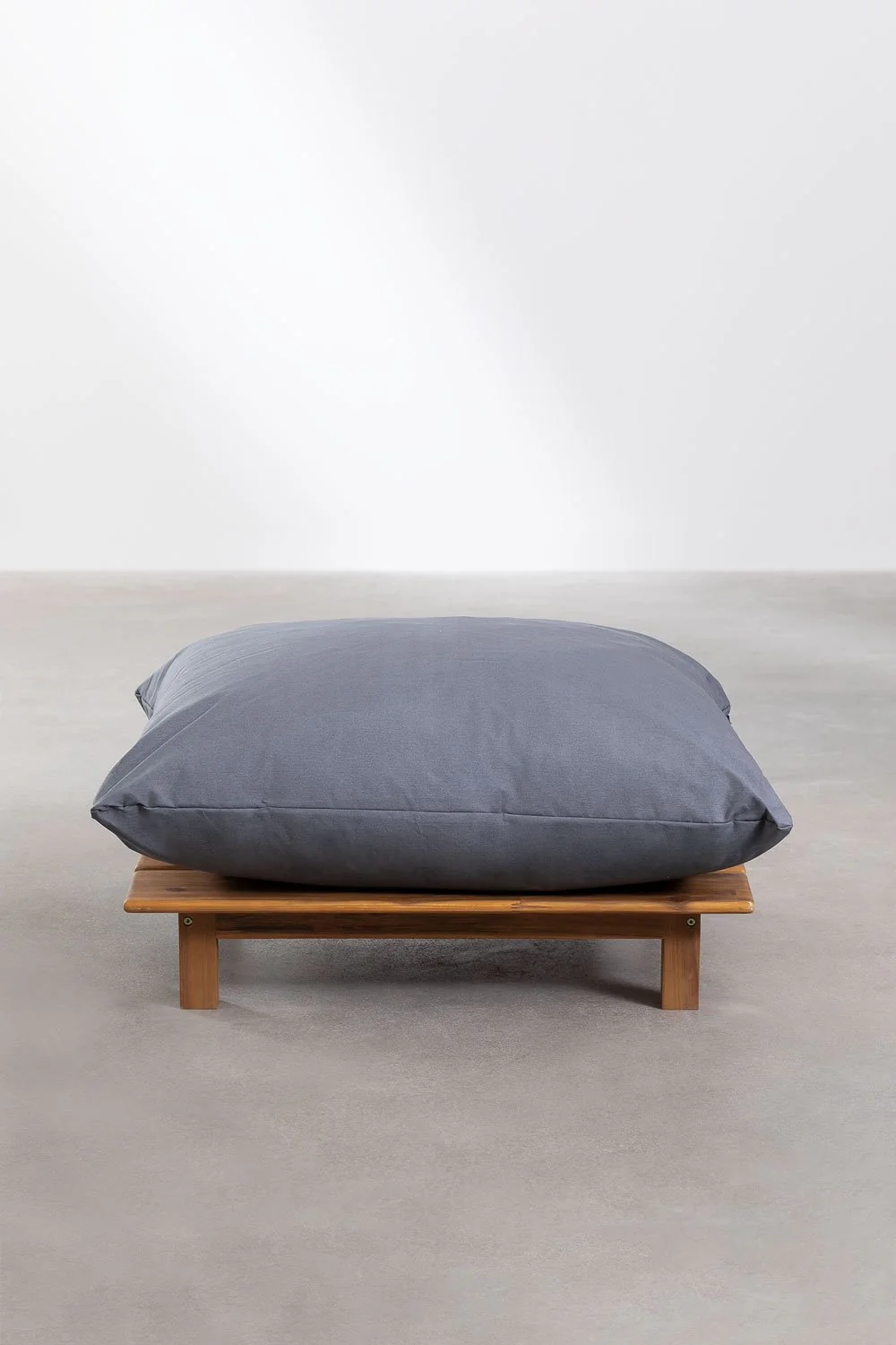 Sofá Modular Reclinable de 3 Piezas con Puff en Madera de Acacia Brina Gris Antracita - SKLUM - Imagen 6